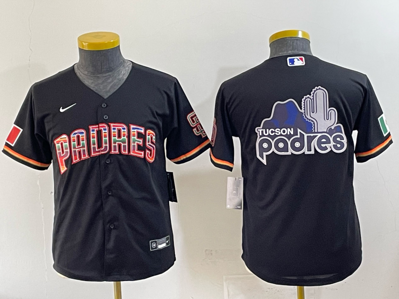 Youth San Diego Padres blank black Nike 2025 MLB Jersey 001->youth mlb jersey->Youth Jersey